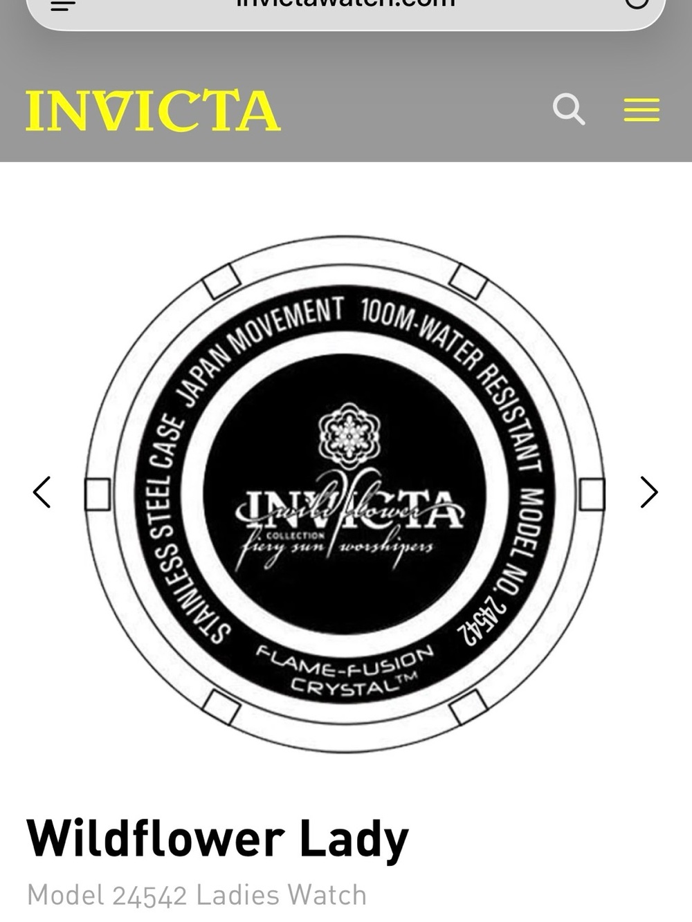 Invicta Wildflower Lady Watch in Red - Picture 7 of 10